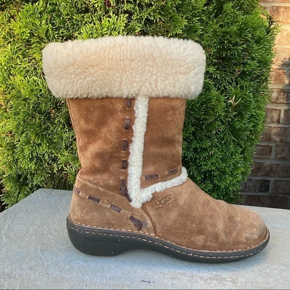 UGG Elijo Tan Suede Winter Boots size 7